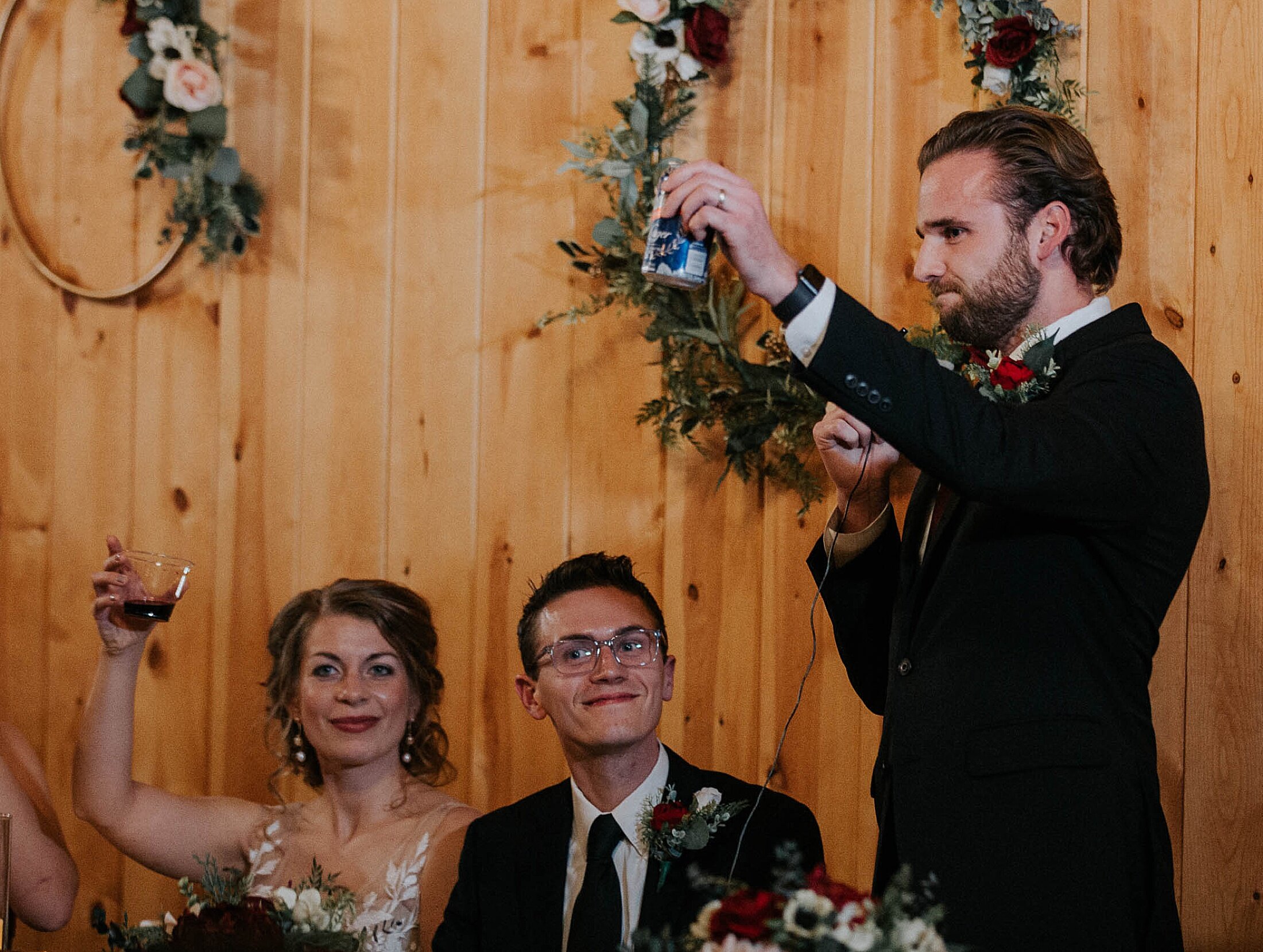 stevens point winter wedding erons event barn