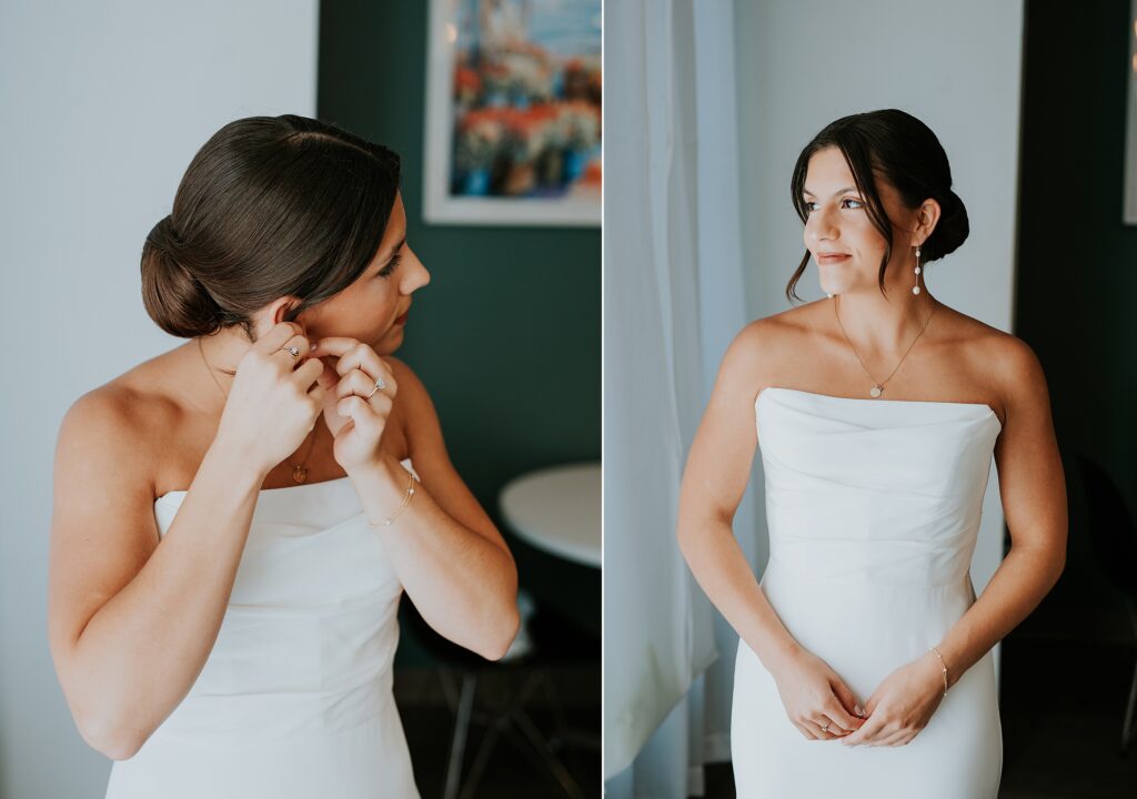 A beautiful bride on her wedding day.