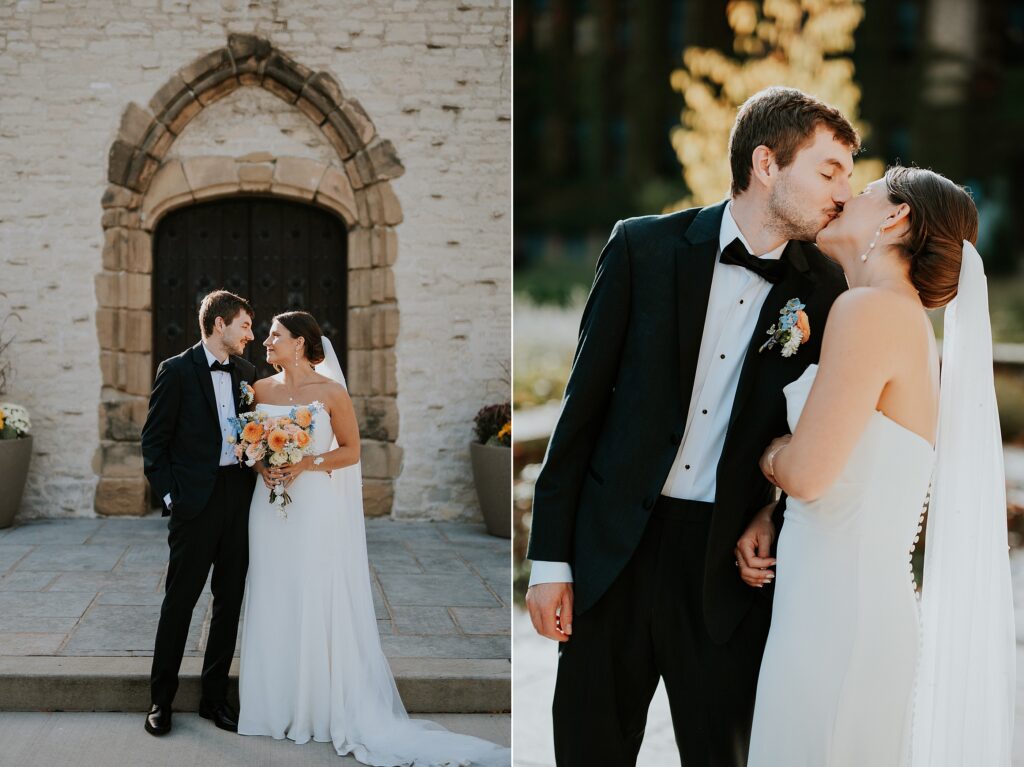 Portrait of a bride and groom on their wedding day in Milwaukee WI