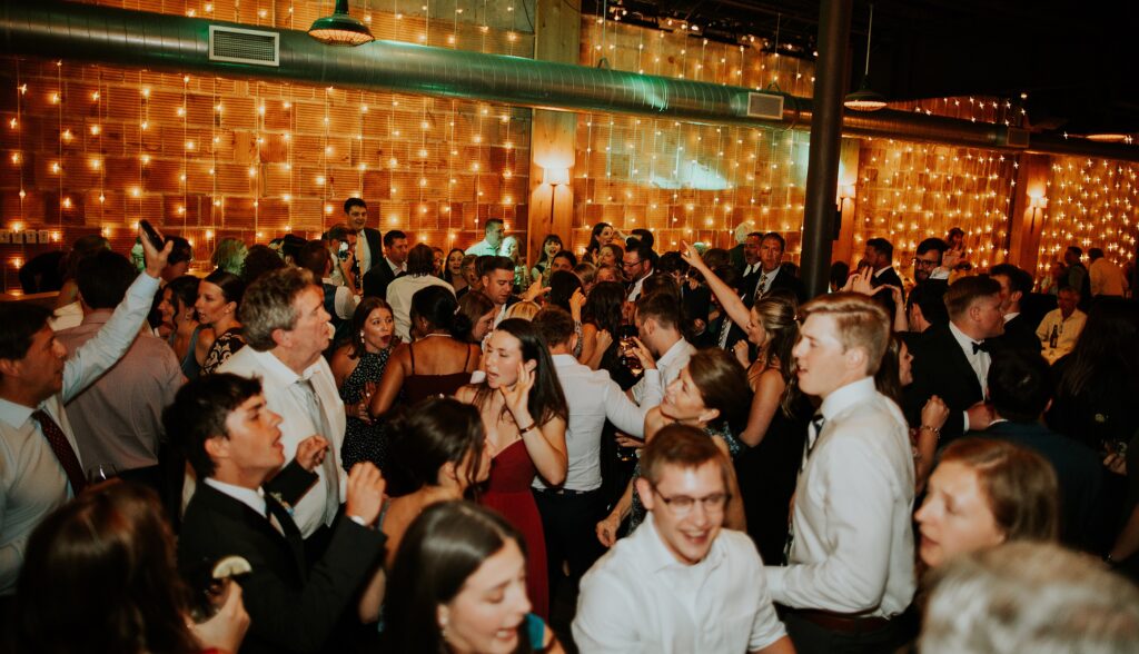 a packed dance floor at the Atrium in Shorewood Wisconsin
